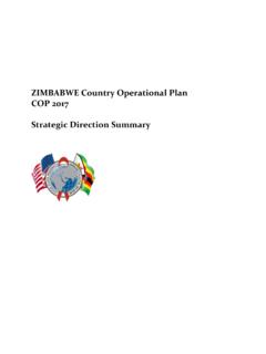 ZIMBABWE Country Operational Plan COP 2017 …