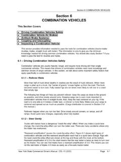 Section 6 COMBINATION VEHICLES - New York DMV