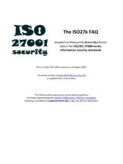The ISO27k FAQ - ISO27k infosec management …