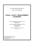 VISUAL ACUITY MEASUREMENT STANDARD