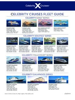 CELEBRITY CRUISES FLEET GUIDE - Royal Caribbean …