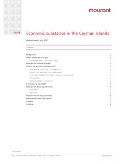 Economic substance in the Cayman Islands