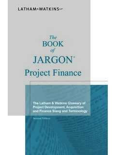 The Book of Jargon - Project Finance - Latham &amp; Watkins
