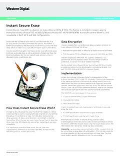 Tech Brief Instant Secure Erase Overview - Western Digital