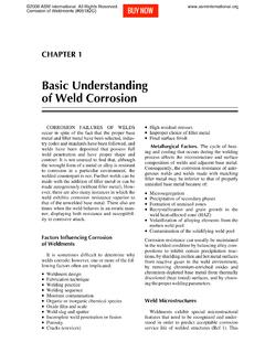 Basic Understanding of Weld Corrosion