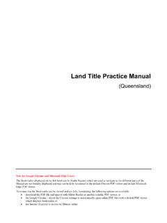 Queensland Land Title Practice Manual