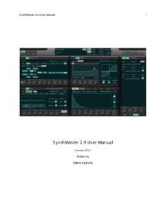 SynthMaster 2.8 User Manual - KV331 Audio