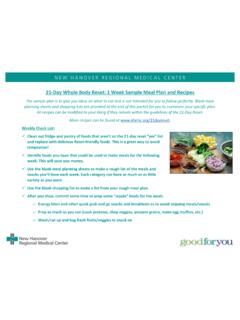 21-Day Whole Body Reset: 1 Week Sample Meal Plan ... - …