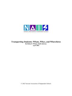 Transporting Students: Whats, Whys, and …