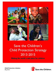 Save the Children’s Child Protection Strategy