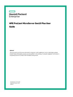 HPE ProLiant MicroServer Gen10 Plus User Guide