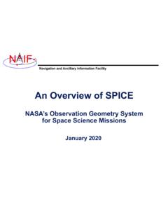 An Overview of SPICE - NASA