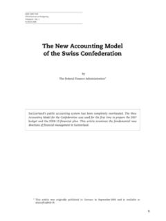 The New Accounting Model of the Swiss …