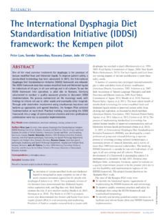 The International Dysphagia Diet Standardisation ... - IDDSI