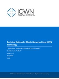 Technical Outlook for Mobile Networks Using IOWN …