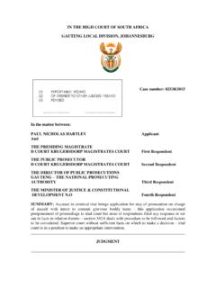 IN THE HIGH COURT OF SOUTH AFRICA GAUTENG …