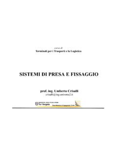 SISTEMI DI PRESA E FISSAGGIO - uniroma2.it