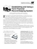 Establishing and Using a Farm Financial Record-Keeping System