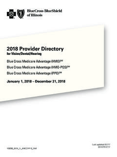 2018 Provider Directory - Blue Cross Blue Shield of Illinois