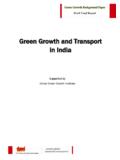 Green Growth and Transport in India - The Energy …