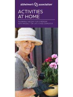 ACTIVITIES AT HOME - Alzheimer's Association