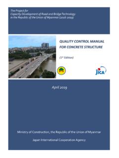 QUALITY CONTROL MANUAL FOR CONCRETE STRUCTURE