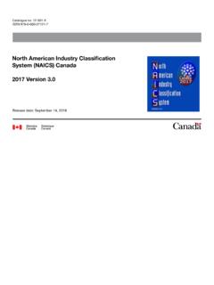 North American Industry Classification System (NAICS) Canada