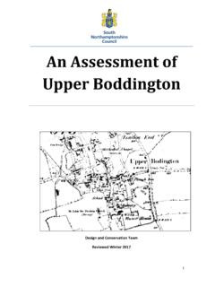 An Assessment of Upper Boddington
