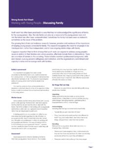 Strong Bonds Fact Sheet: Working with Young People ...