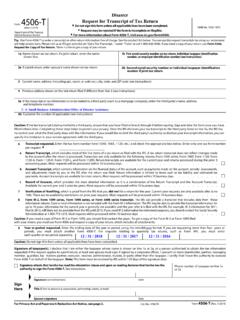 Disaster Form 4506-T Request for Transcript of Tax Return ...