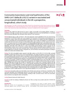 Community transmission and viral load kinetics of the SARS ...