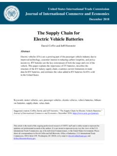 The Supply Chain for Electric Vehicle Batteries - USITC