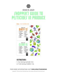 EWG’S 2021 SHOPPER’S GUIDE TO PESTICIDES IN PRODUCE