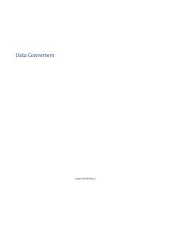 Data Converters - csee.umbc.edu