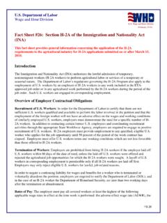 Fact Sheet #26: Section H-2A of the Immigration and ...