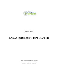 LAS AVENTURAS DE TOM SAWYER - Biblioteca