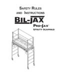 Safety RuleS and InStRuctIonS - BilJax