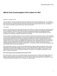 Which Oral Contraceptive Pill is Best for Me? - …