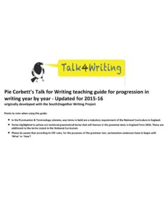 Pie Corbetts Talk for Writing teaching guide for ...