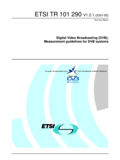 Measurement guidelines for DVB systems - etsi.org