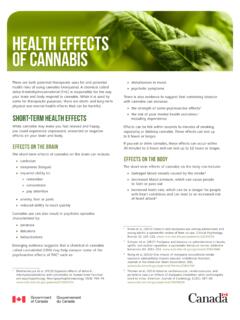 Health effects of cannabis - Canada