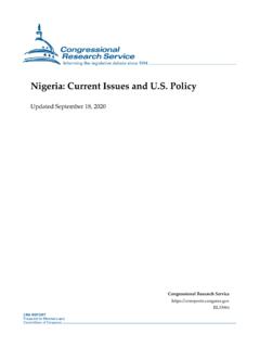 Nigeria: Current Issues and U.S. Policy - FAS