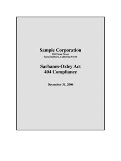 Sarbanes-Oxley Act 404 Compliance - ProCognis