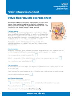 Pelvic floor muscle exercise sheet