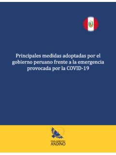 Principales medidas adoptadas por el gobierno peruano ...