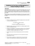 Guideline for the Care and Management of Enteral Feeding ...