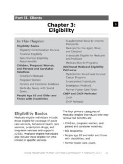 Chapter 3: Eligibility - Texas Health and Human Services ...