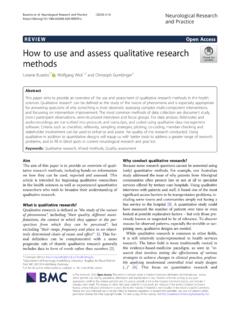 How to use and assess qualitative research methods