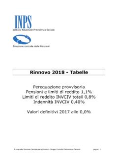 Rinnovo 2018 - Tabelle