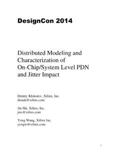 Distributed Modeling and Characterization of On-Chip ...
